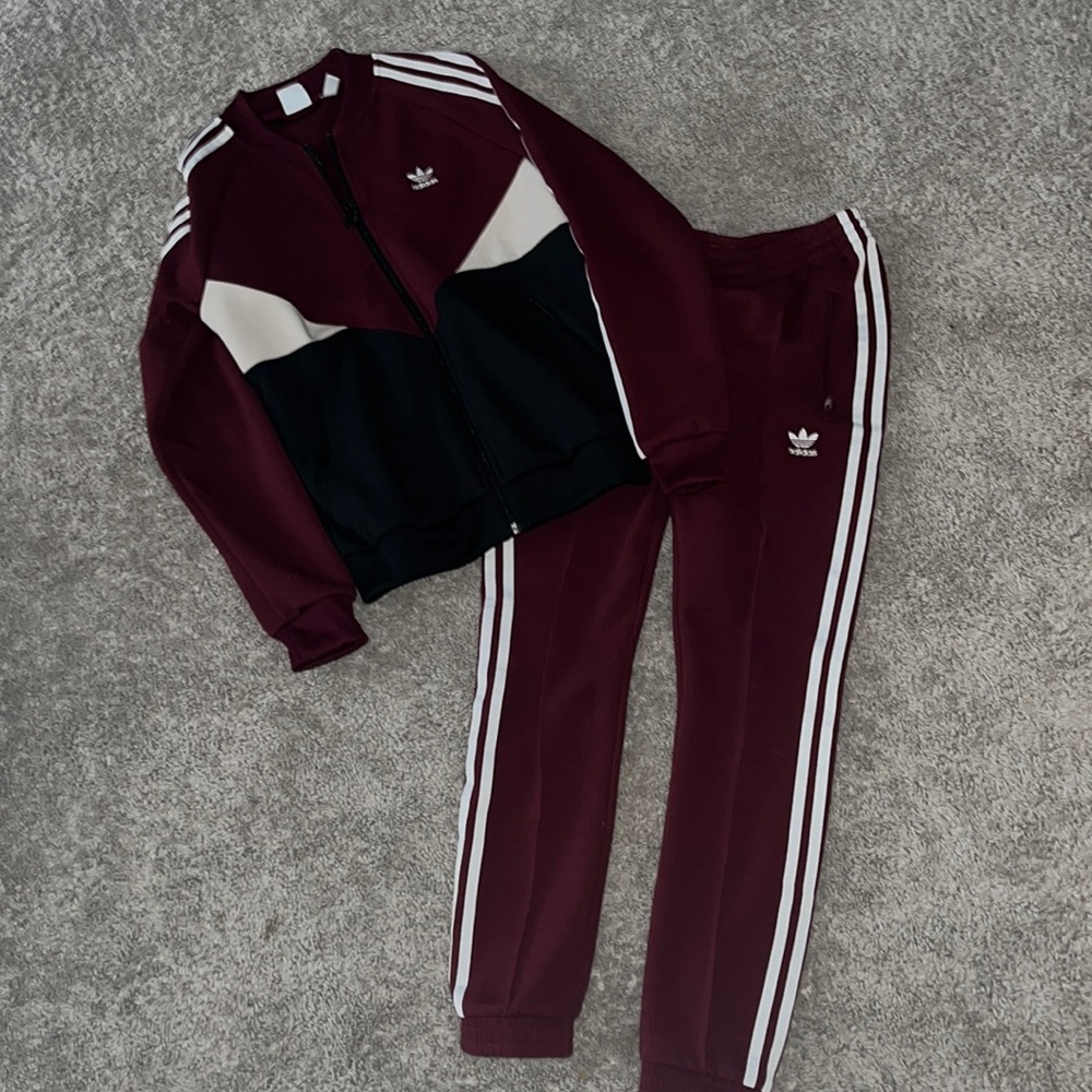 Adidas Track Suit(Maroon)